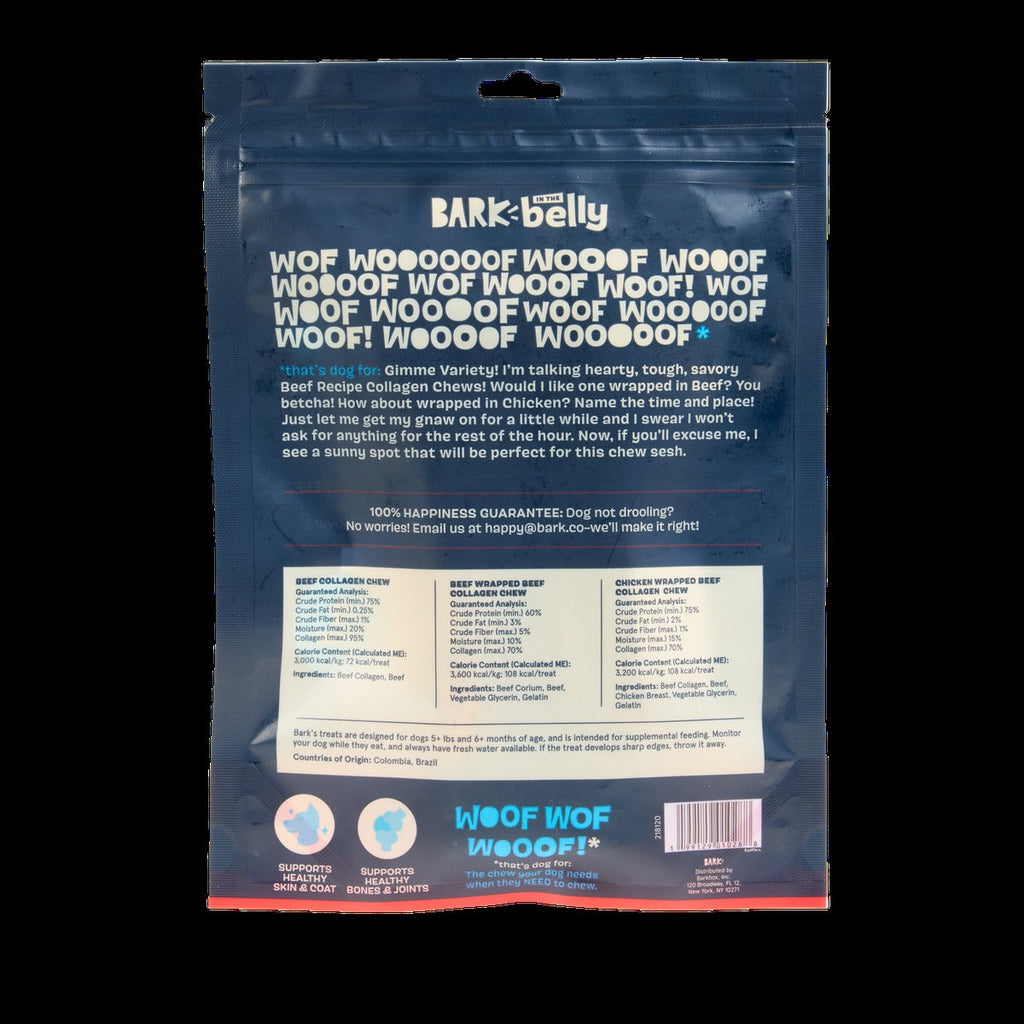 Variety Pack Collagen Dog Chews, 3 Ct