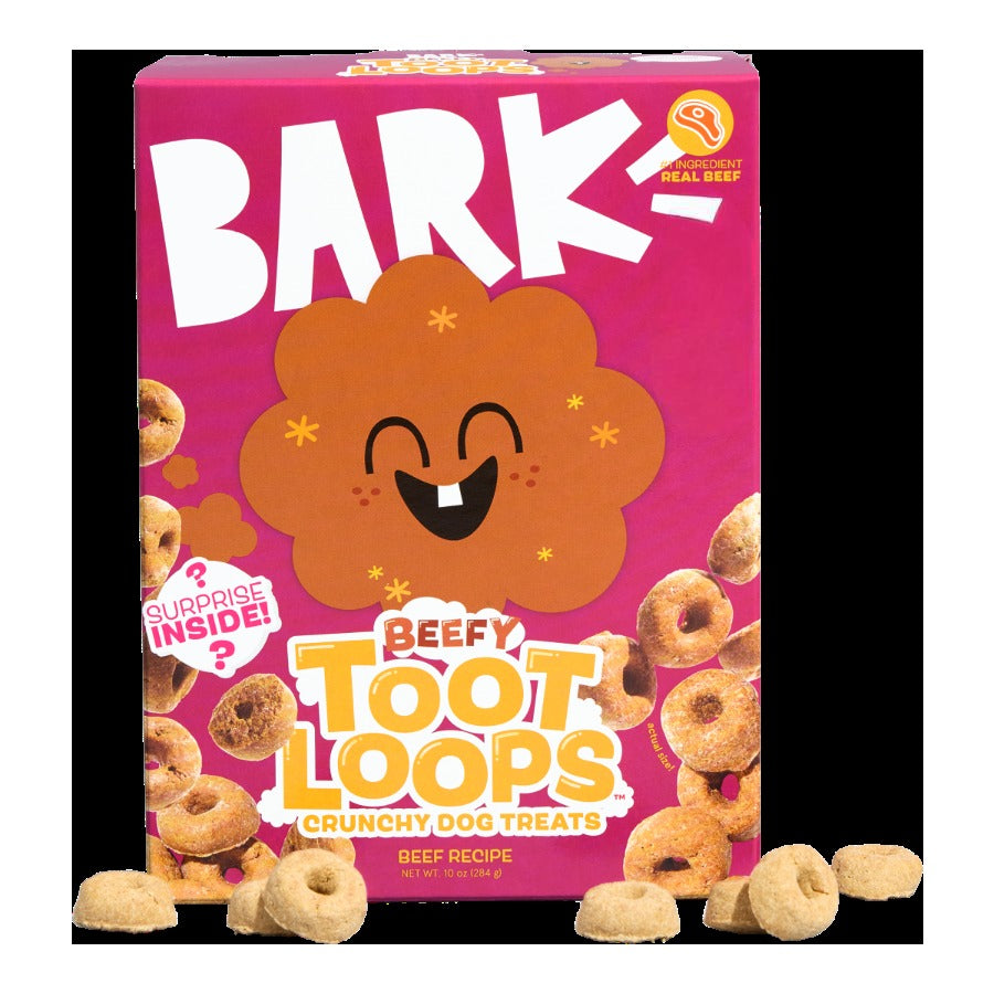 Beefy Toot LoopsTM Beef Blend Hard & Crunchy Dog Treats, 10 oz