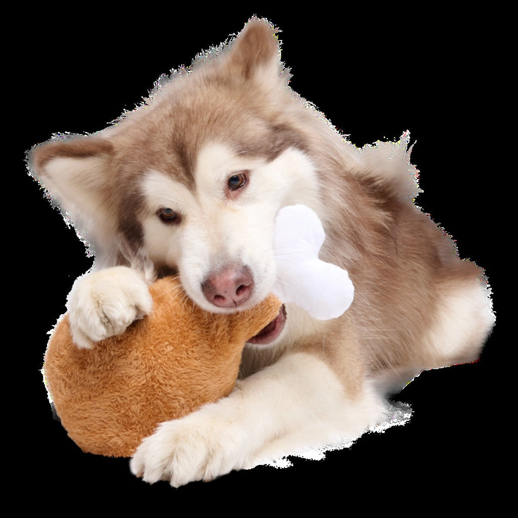 Mammoth Drumstick Plush Extra-Large Dog Toy
