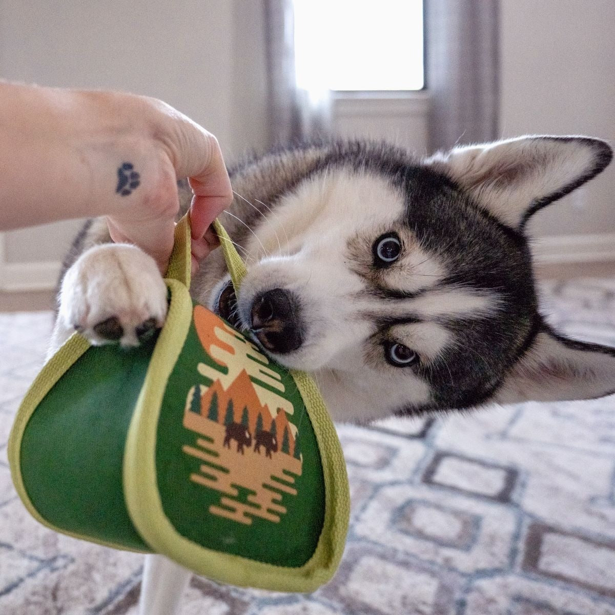 Parks Tuffel Bag Super Chewer Durable 2-in-1 Dog Toy