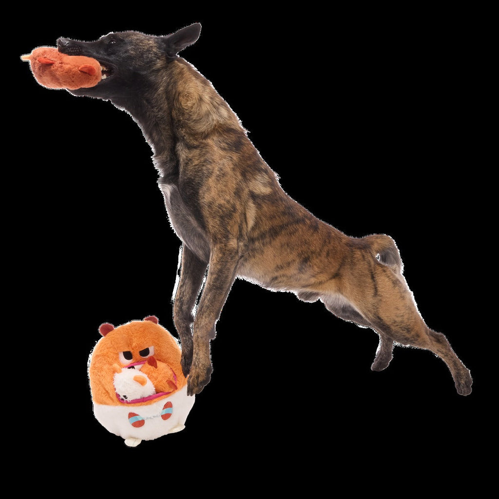 Hannibal Hamster Plush Extra-Large + Multi-Part + Enrichment Dog Toy