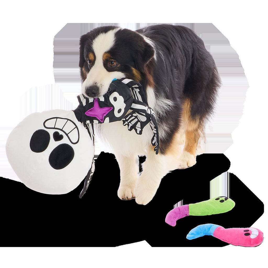 Skeleton Gnawtopsy Plush XXL Multi-Part + Tug + Enrichment Dog Toy