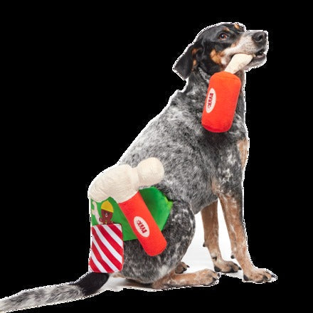 Do-It-Your-Elf Toolbelt Wearable Multipart Plush Tug Dog Toy