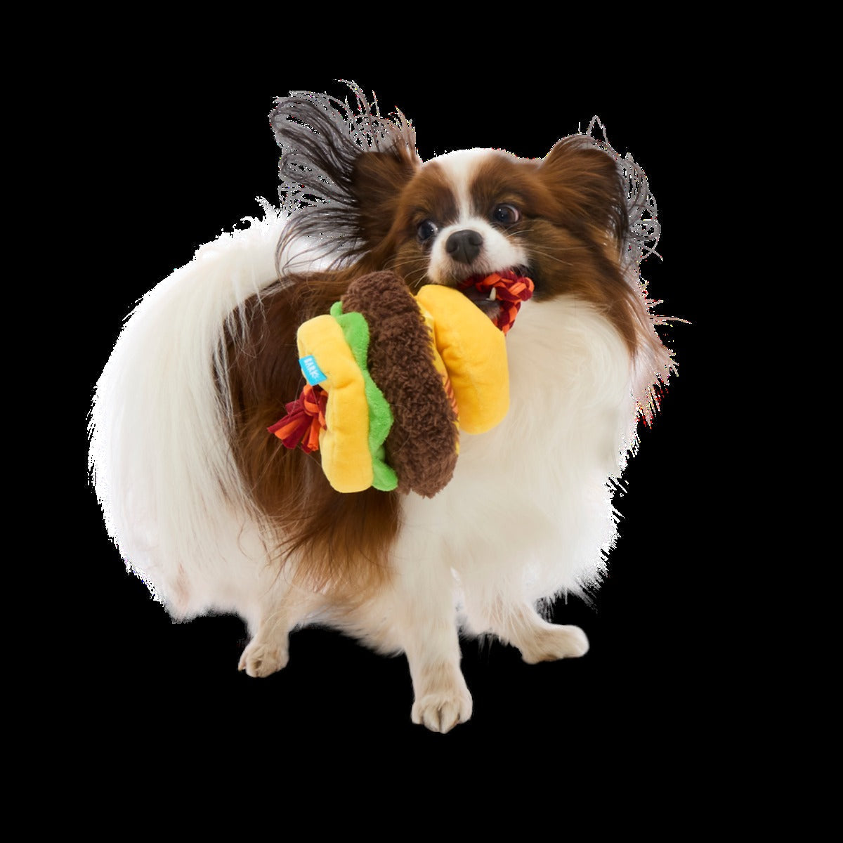 Barkin' Cheese Burger Plush Tug Dog Toy