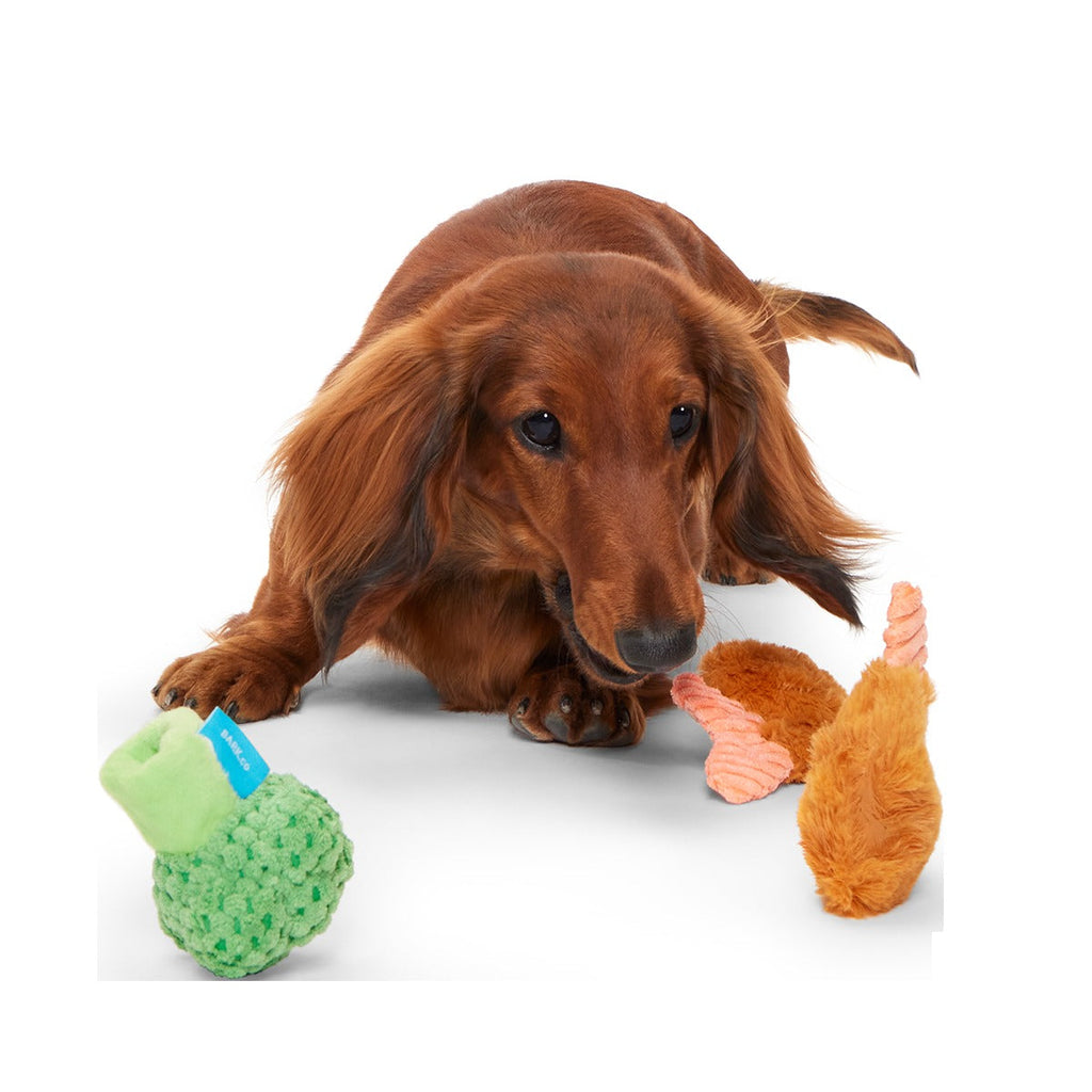 Sizzlin' Sea & Tree Sampletizer Plush Multi-Part + Enrichment Dog Toy