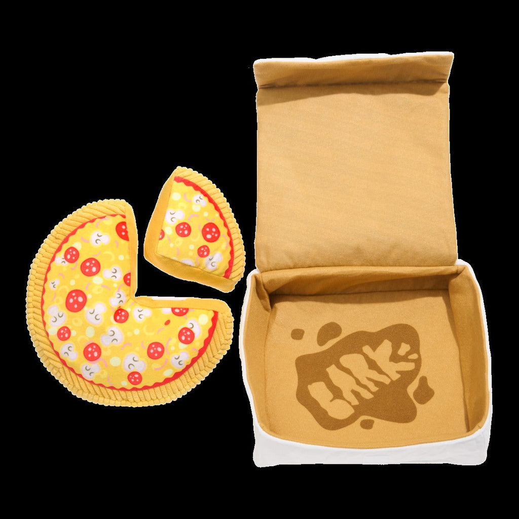 Pizza Pawty Plush Multi-Part + Enrichment Dog Toy