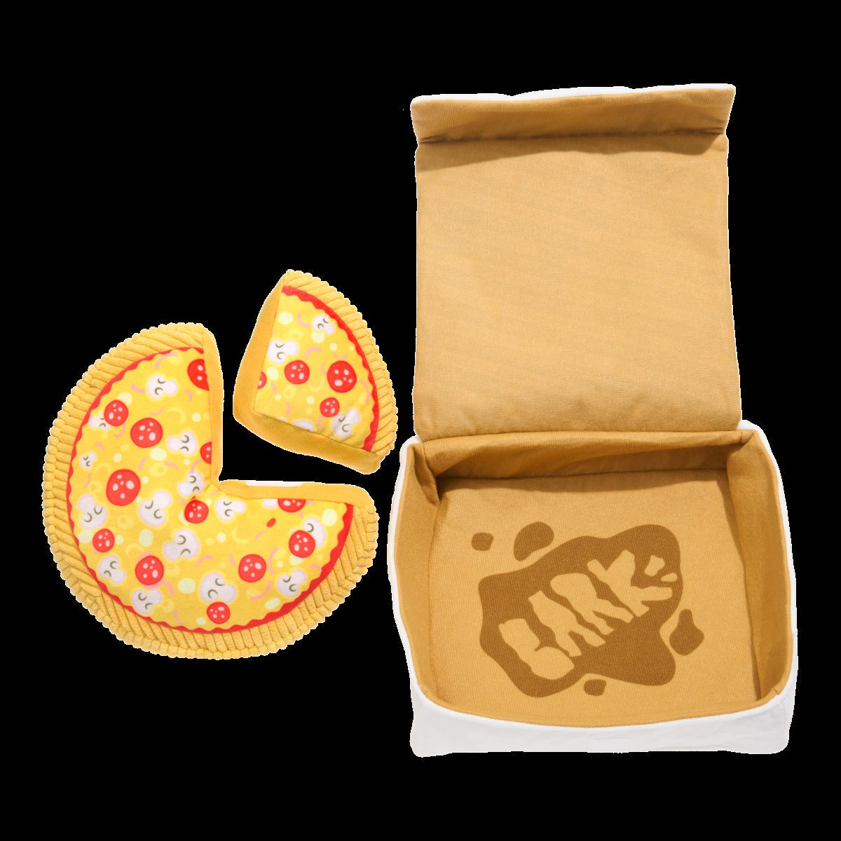Pizza Pawty Plush Multi-Part + Enrichment Dog Toy