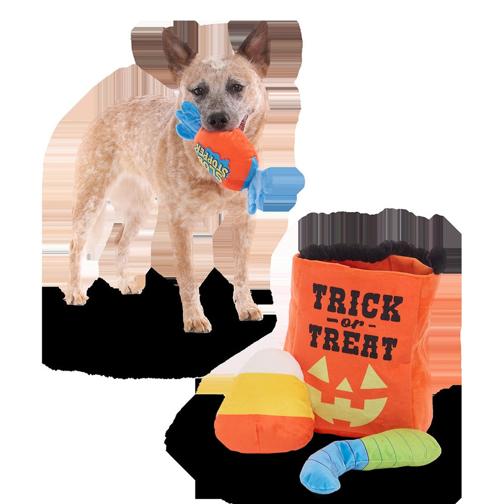 Candy Haul-O-Ween Plush Multi-Part + Tug + Enrichment Dog Toy