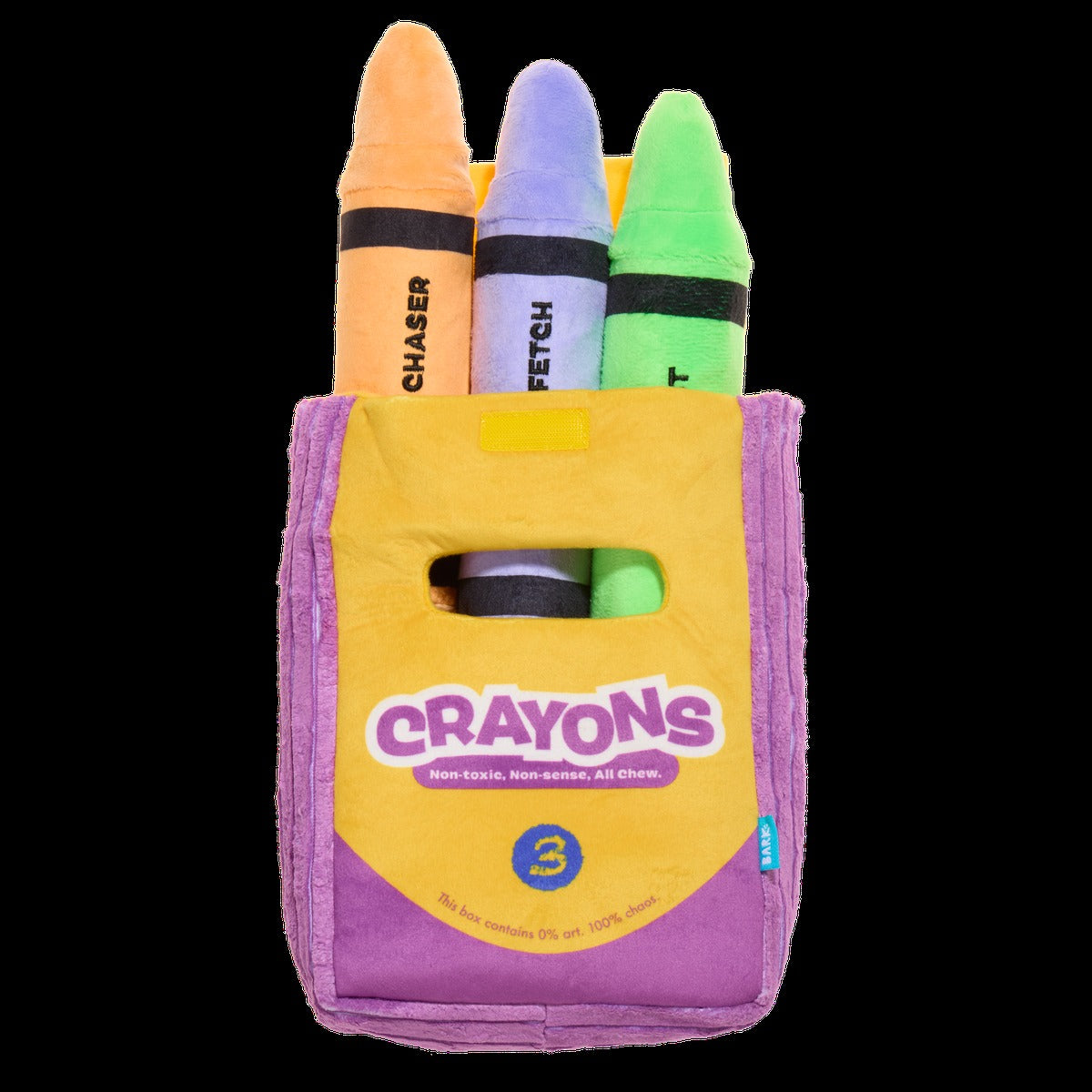 Playola Crayons Plush Extra-Large + Multi-Part + Enrichment Dog Toy