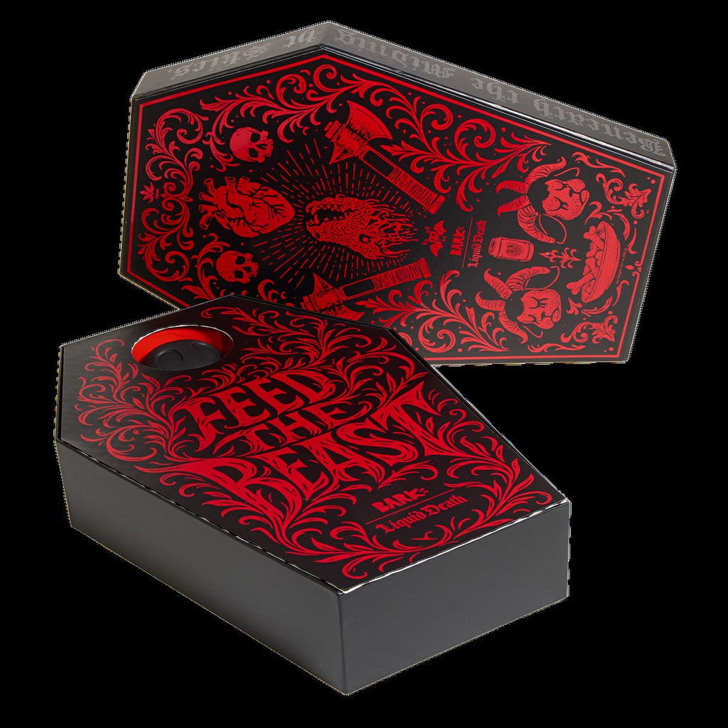 BARK x Liquid Death Feed the Beast Consumables Packup