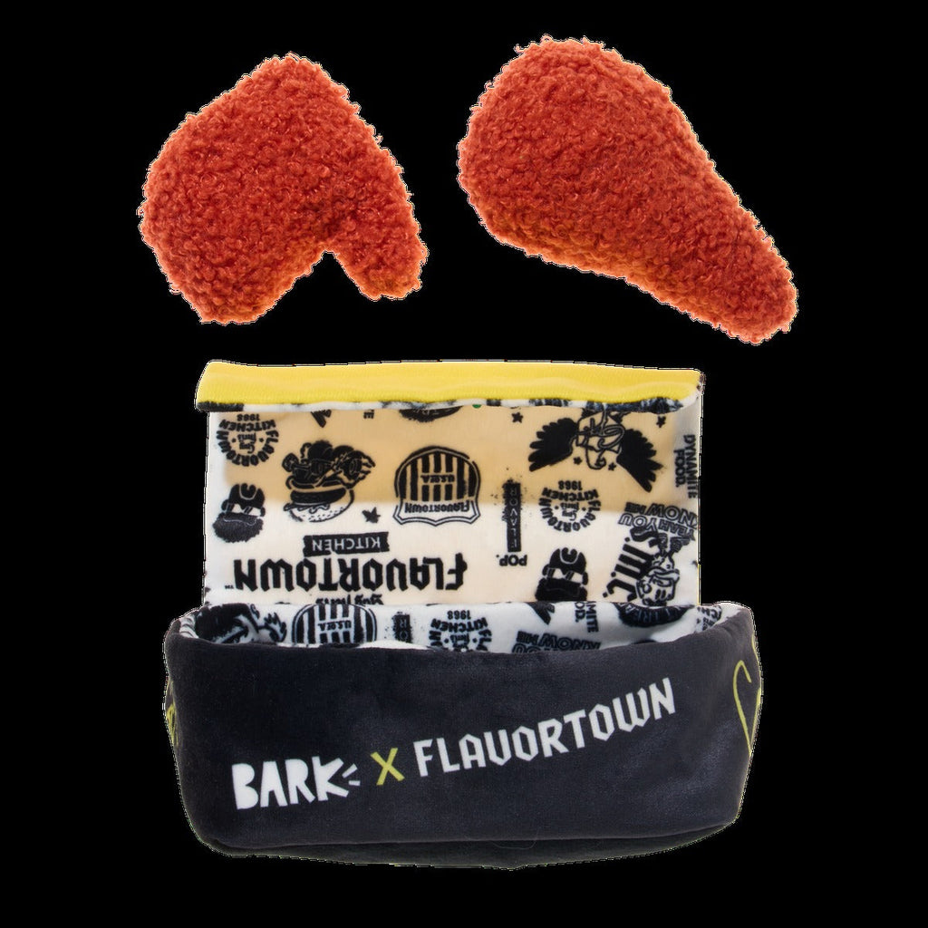 Flavgrrrtown Wings Plush Multi-Part + Enrichment Dog Toy
