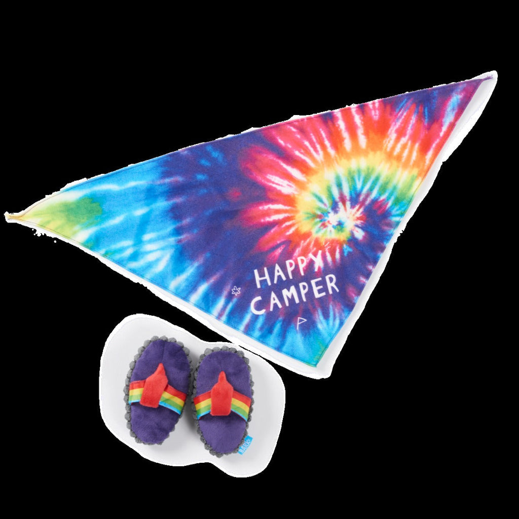 Bandana-Rama Yip Flops Plush Multi-Part Dog Toy and Dog Bandana