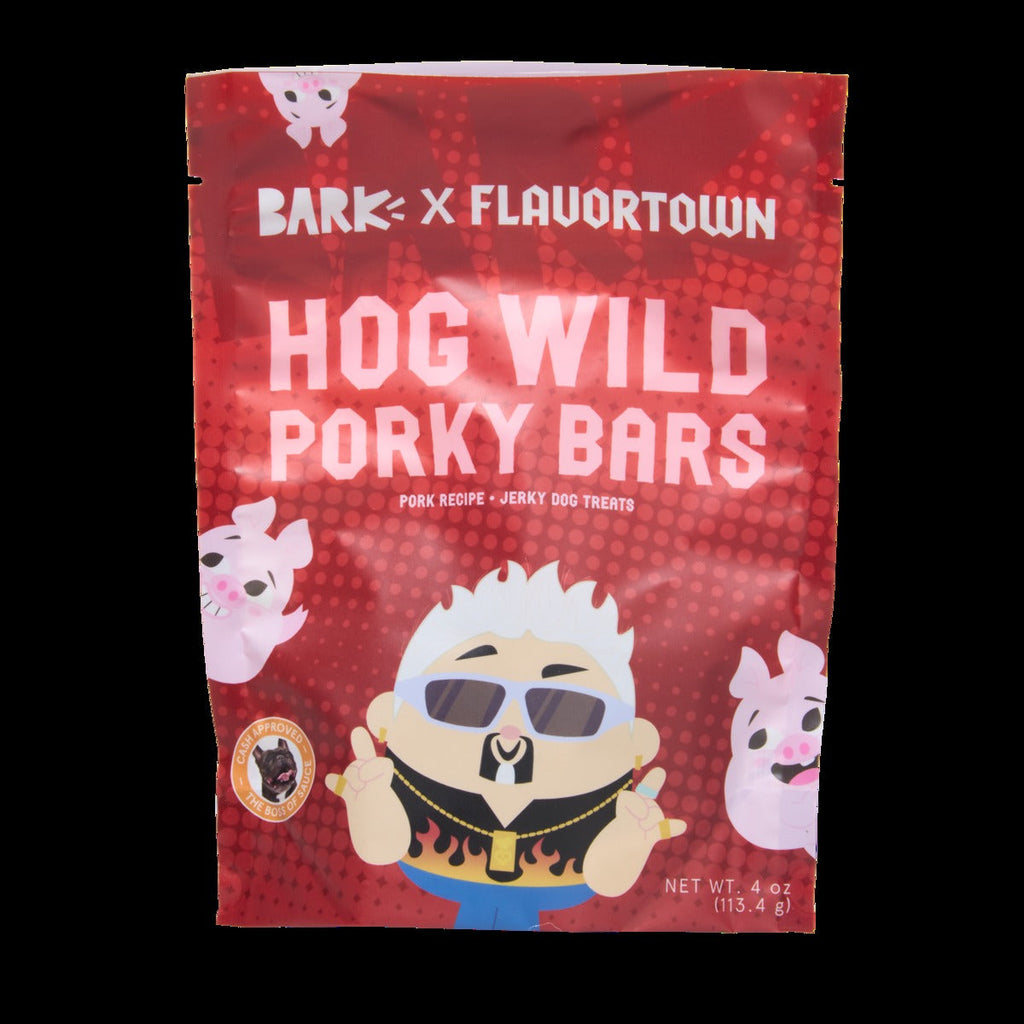 Hog Wild Porky Bars Jerky Dog Treats, 4 oz