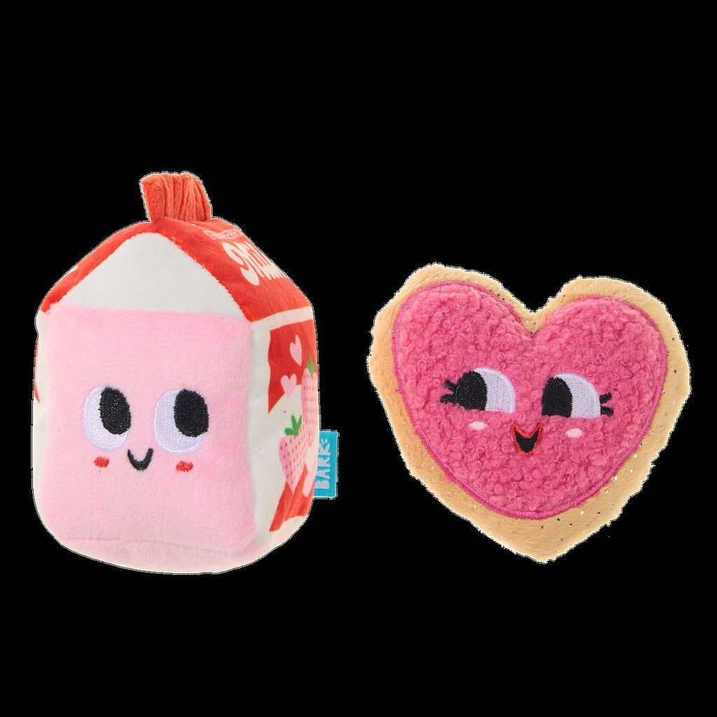 Squeak Heart Snack Plush Multi-Part Dog Toy