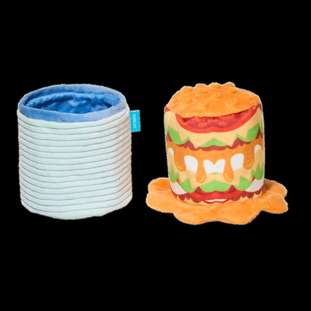 Trash Can Dogchos Plush Multi-Part + Enrichment Dog Toy