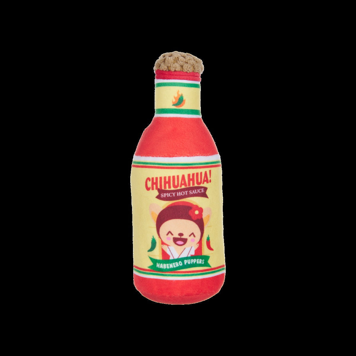 Chihuahua Hot Sauce Plush Tug Dog Toy