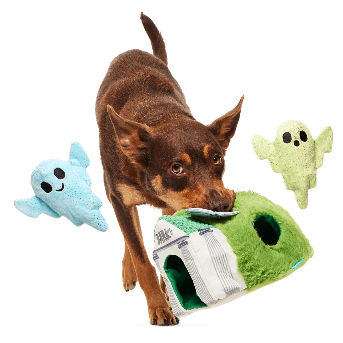 Now You See 'Em Mausoleum Plush Multi-Part + Enrichment Dog Toy