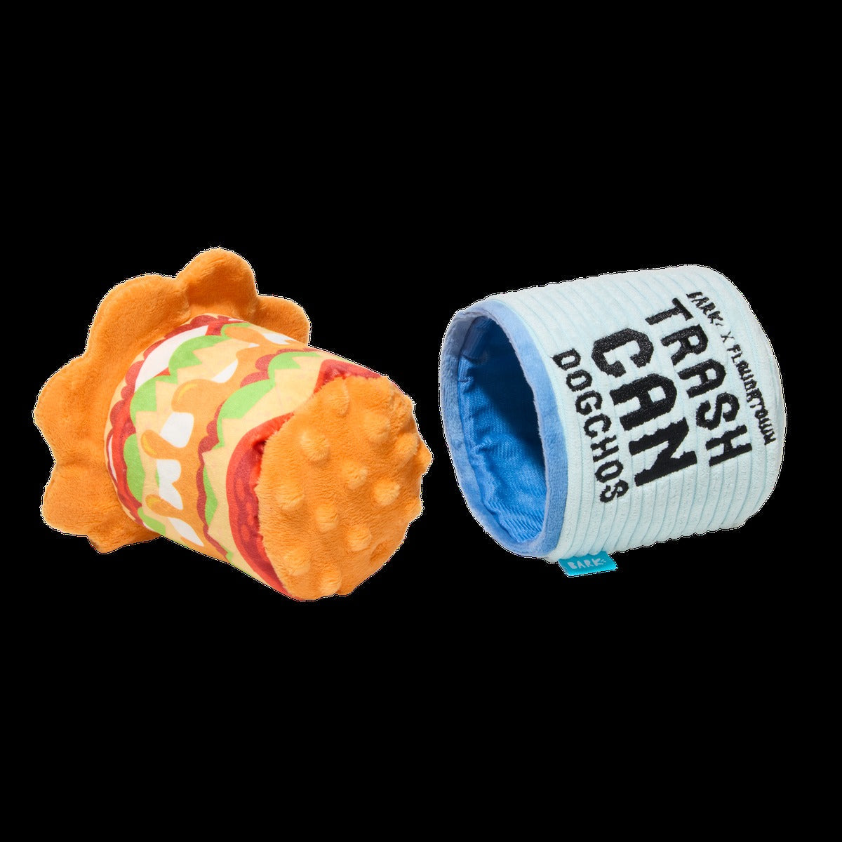 Trash Can Dogchos Plush Multi-Part + Enrichment Dog Toy
