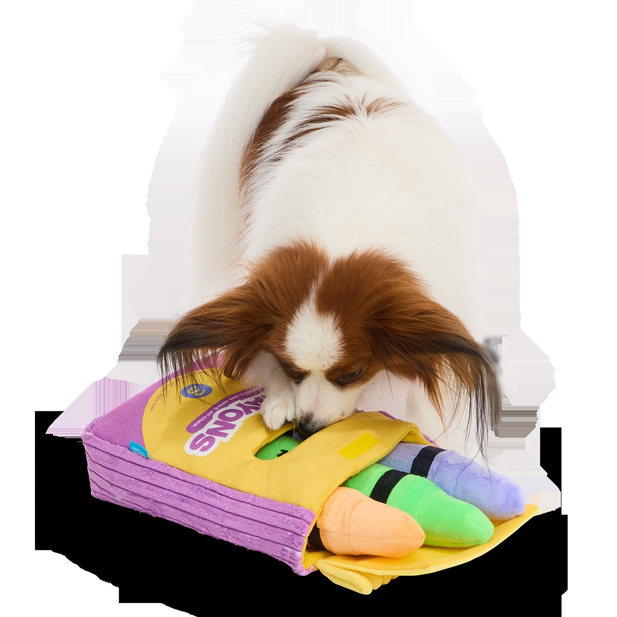 Playola Crayons Plush Extra-Large + Multi-Part + Enrichment Dog Toy