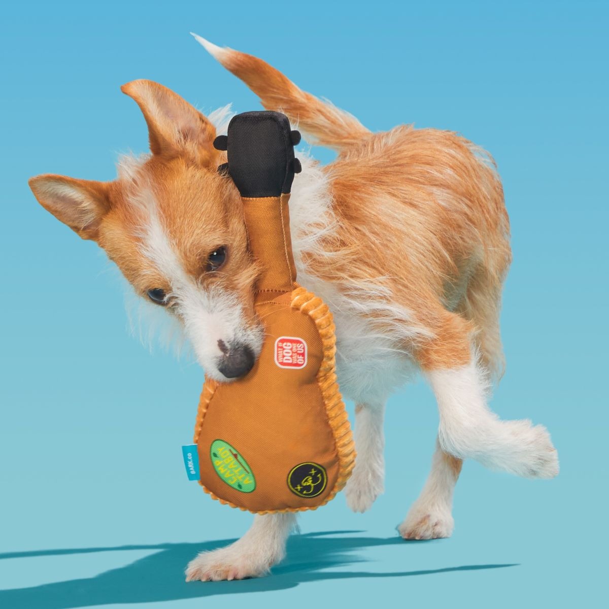 Awoo-stic Guitar Plush Tug Dog Toy