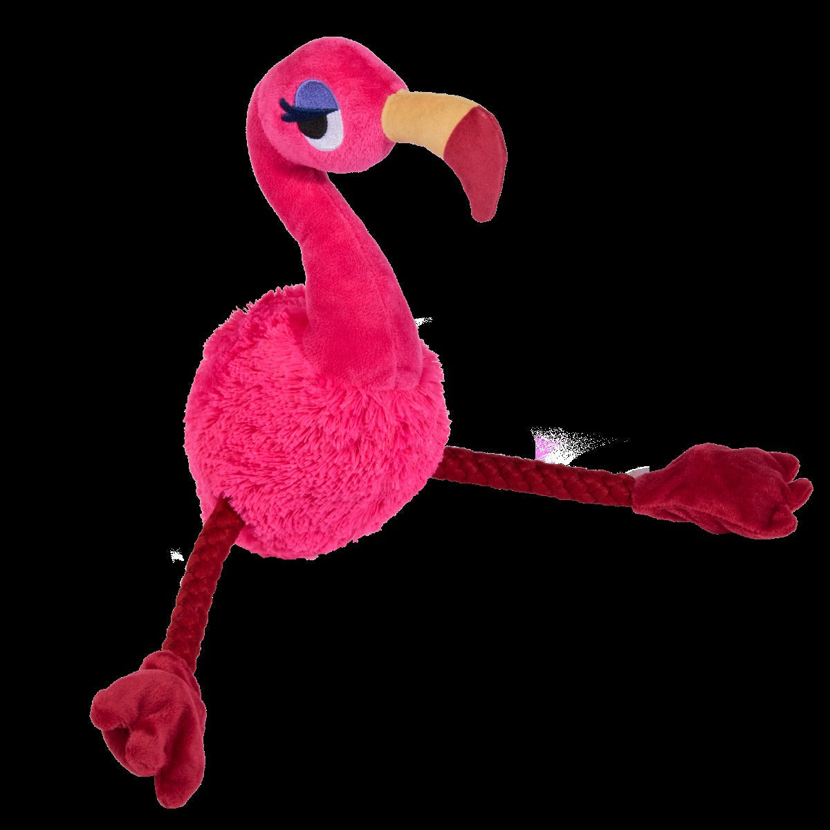 Fahari Flamingo Plush Extra-Large + Tug Dog Toy