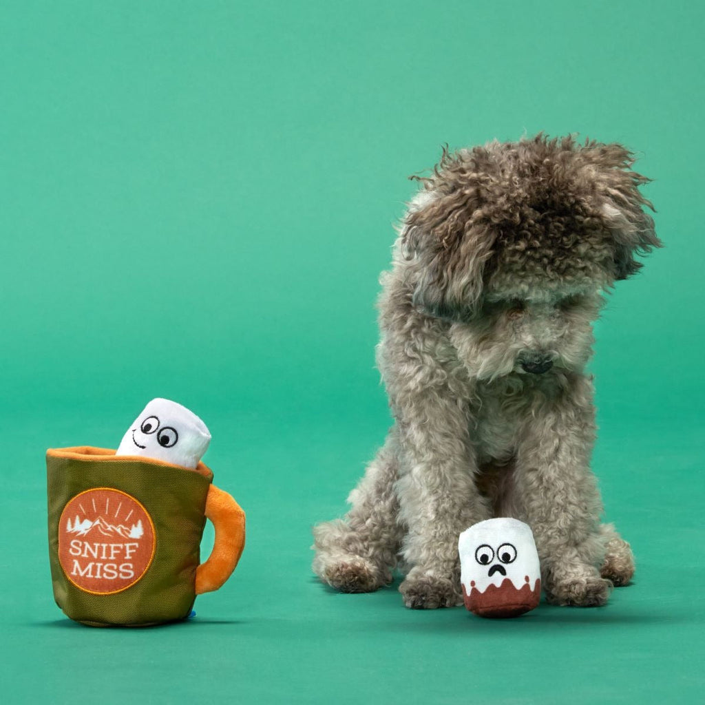Ruffin It Mug Plush Multi-Part + Enrichment Dog Toy