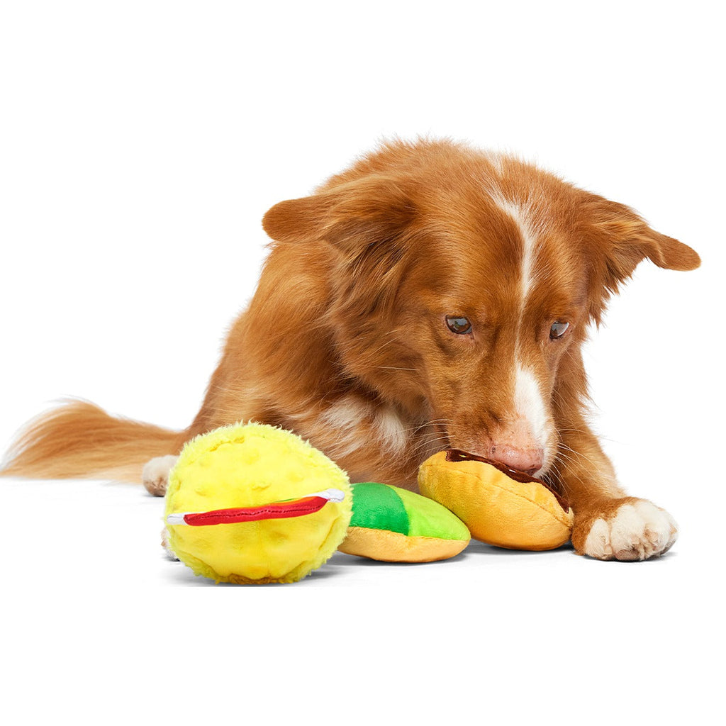 Patty Cakes Plush Multi-Part Dog Toy