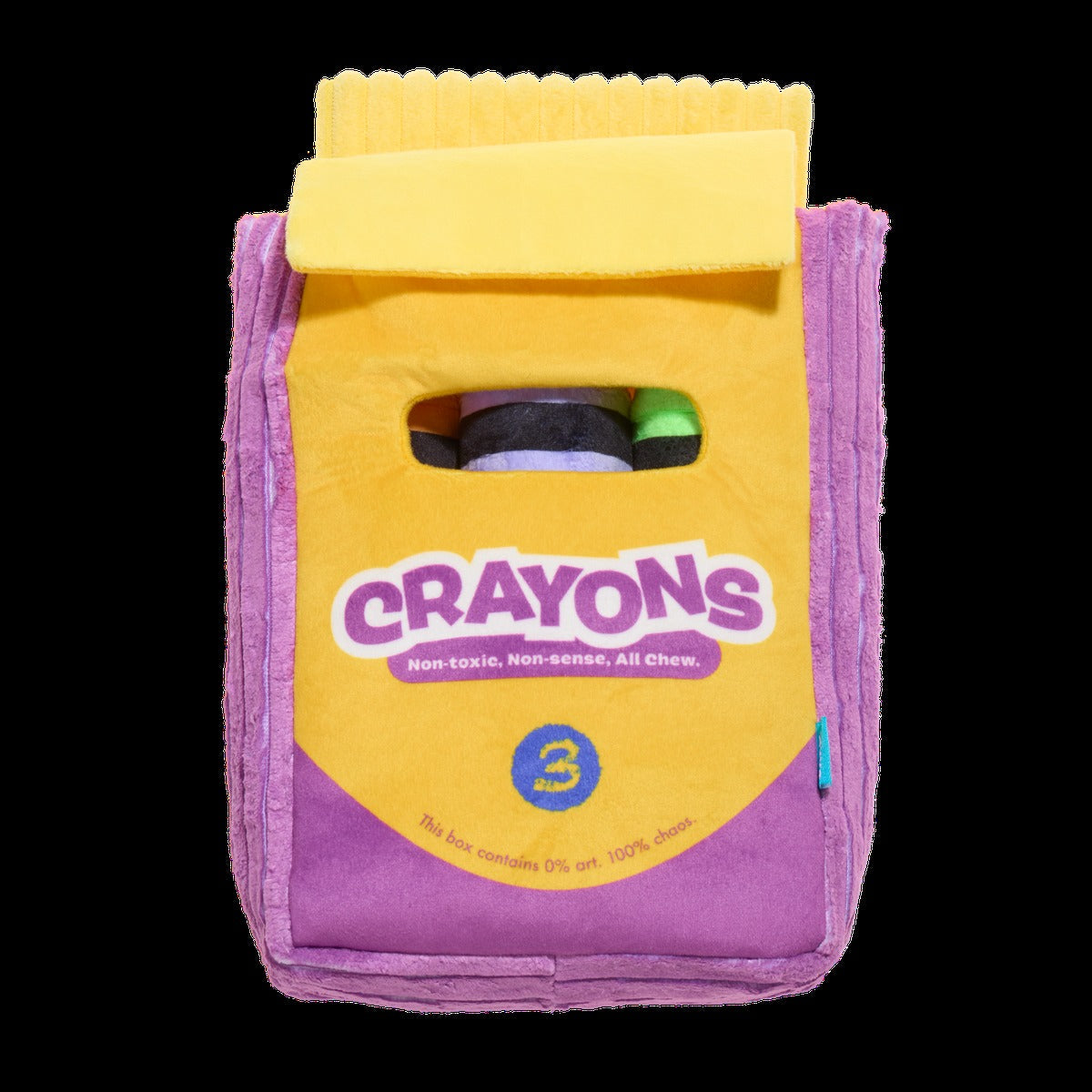 Playola Crayons Plush Extra-Large + Multi-Part + Enrichment Dog Toy