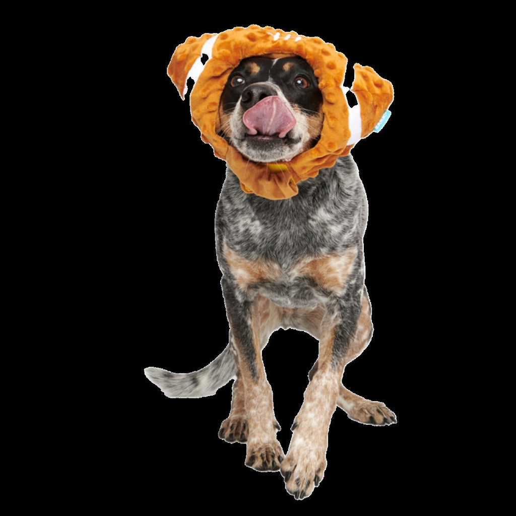 Football Head Plush Wearable Dog Toy