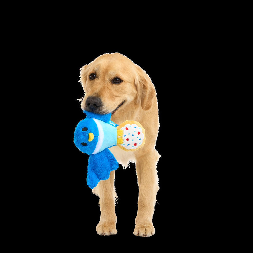 Barry the Blue Bird Plush Tug Dog Toy