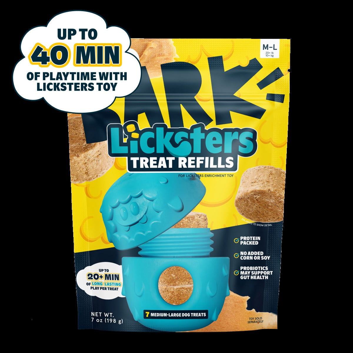 Licksters Treat Peanut Butter + Beef Treats 7 oz Refill