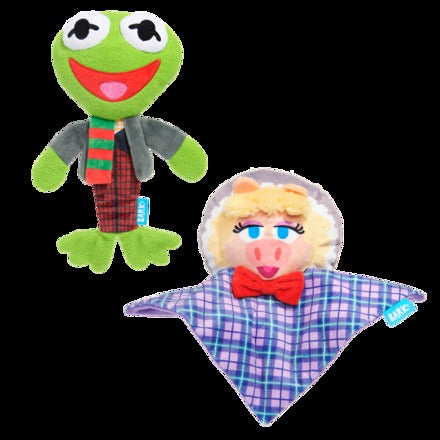 The Muppet Kermit & Miss Piggy Bundle Plush Multi-Part Dog Toy