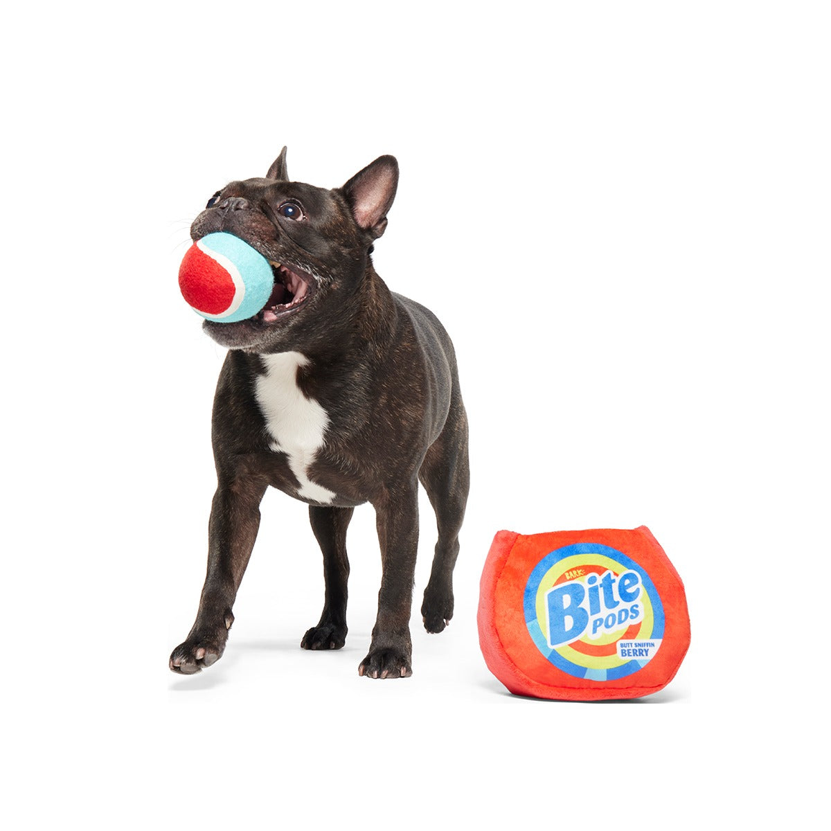 Bite Pods Plush Multi-Part + Fetch + Enrichment Dog Toy