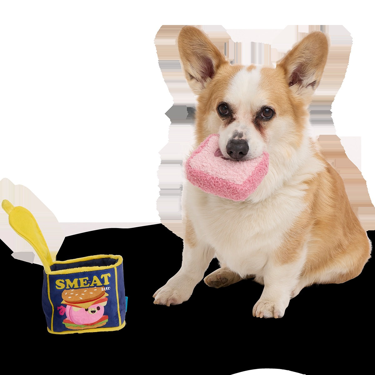 Canned Smeat Plush Multi-Part + Enrichment Dog Toy