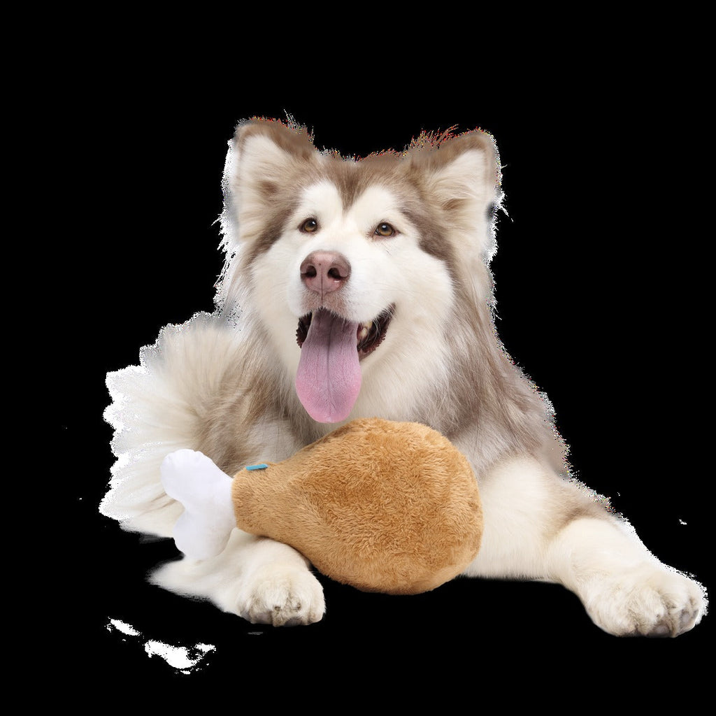 Mammoth Drumstick Plush Extra-Large Dog Toy