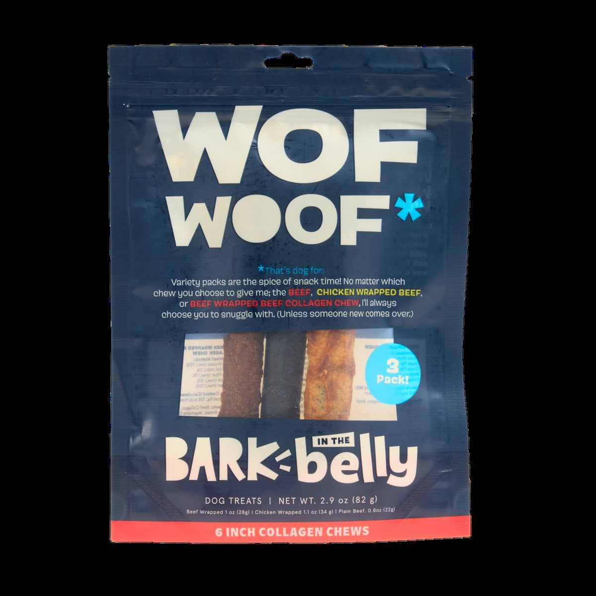 Variety Pack Collagen Dog Chews, 3 Ct
