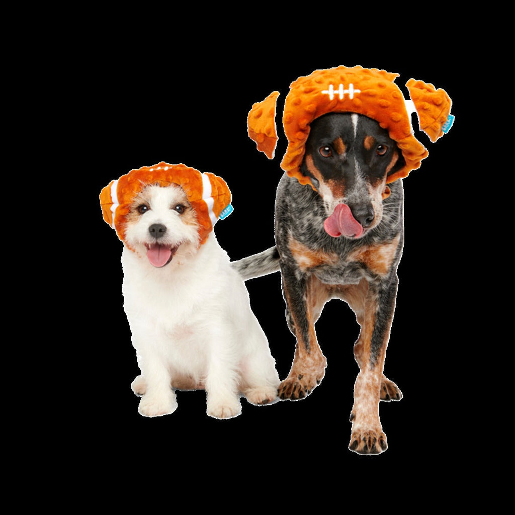 Football Head Plush Wearable Dog Toy