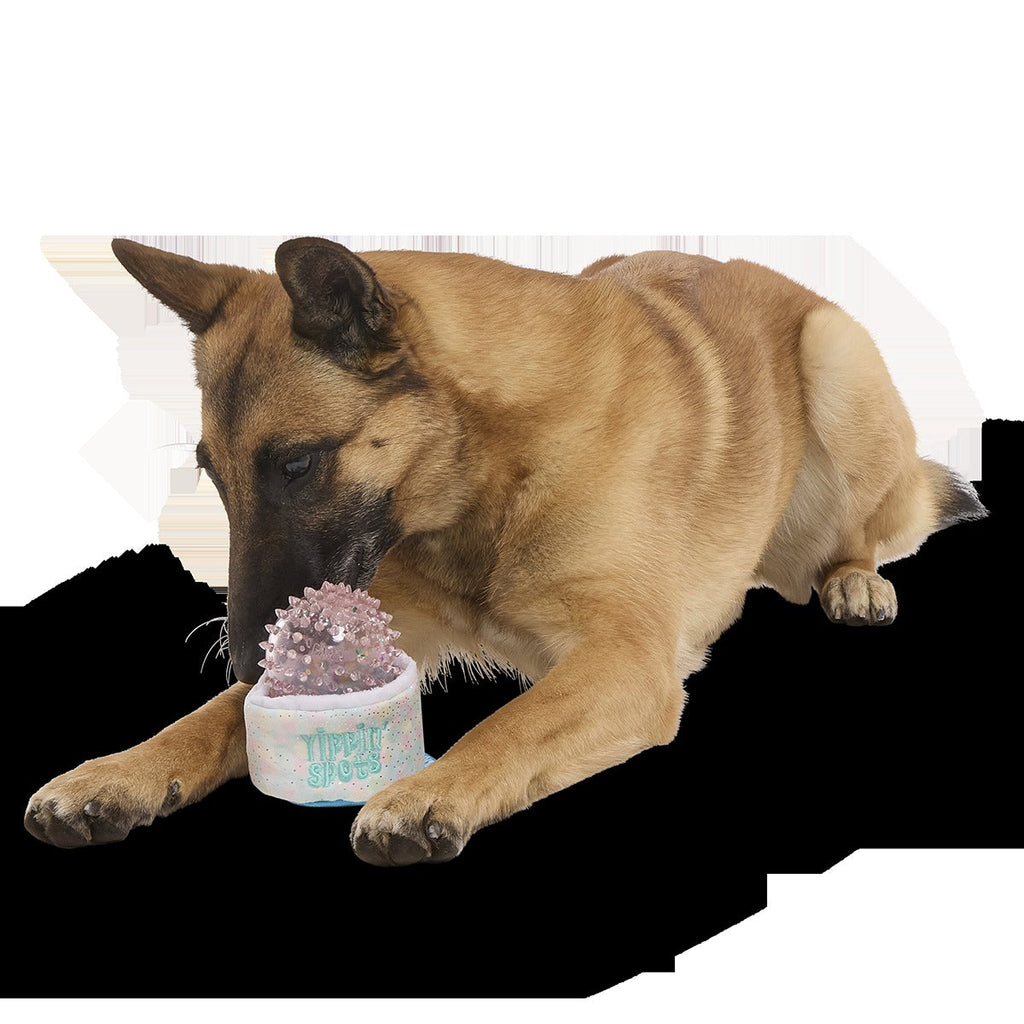 Yippin’ Spots Plush Multi-Part + Fetch + Enrichment Dog Toy