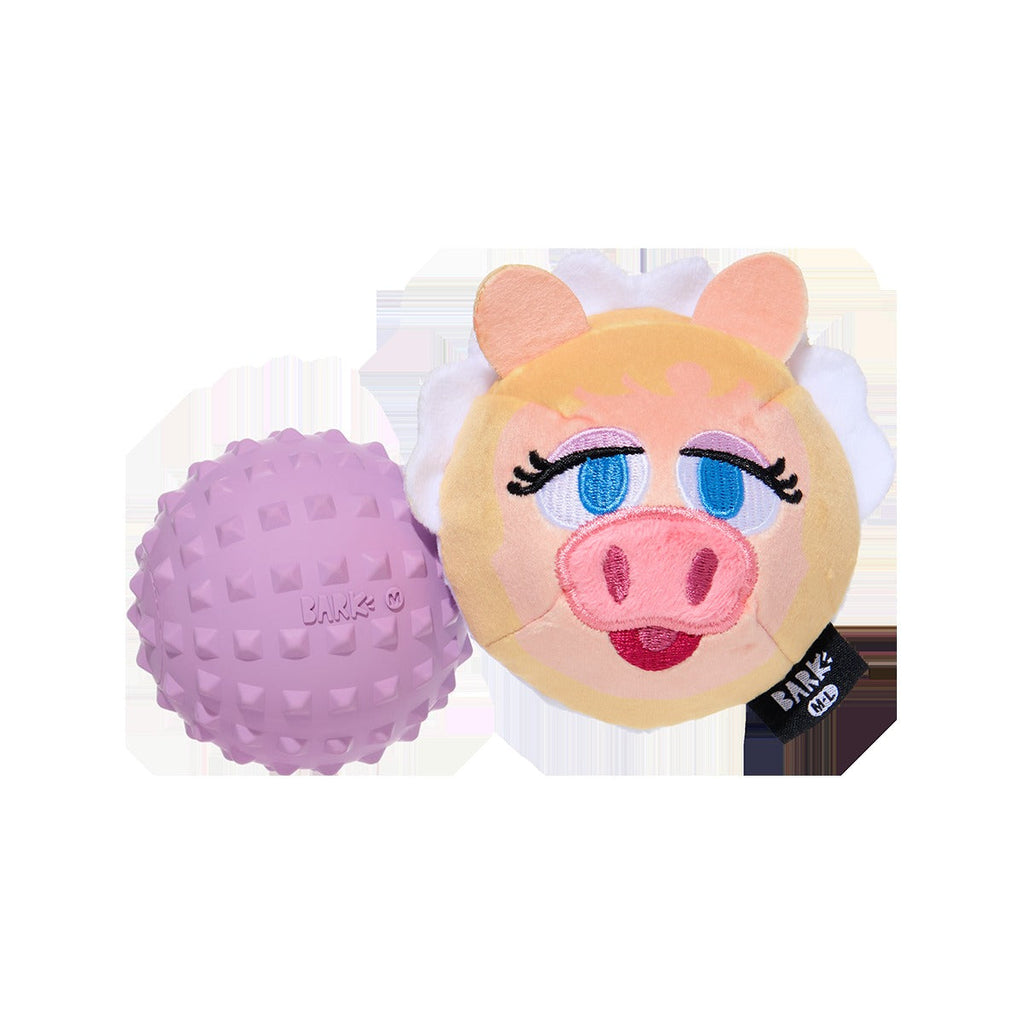 Miss Piggy as “Bouncing Emily Catch-it” Super Chewer Durable 2-in-1 + Fetch Dog Toy