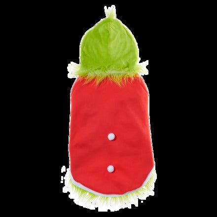 Grouchy Slouchy Grinch Dog Costume & Dog Toy Super Chewer Bundle