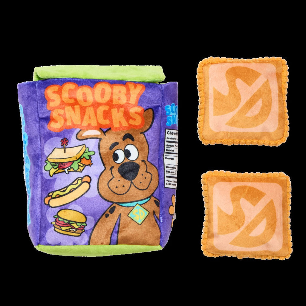 Squeakin' Scooby SnacksTM Plush Multi-Part + Enrichment Dog Toy