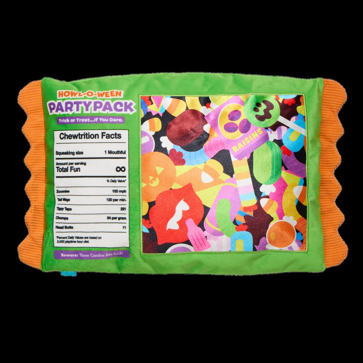 Chomp-Size Candy Pack Plush Extra-Large + 2-in-1 Dog Toy