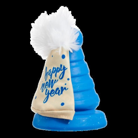 Chew Years Party Hat Durable Super Chewer Enrichment Dog Toy