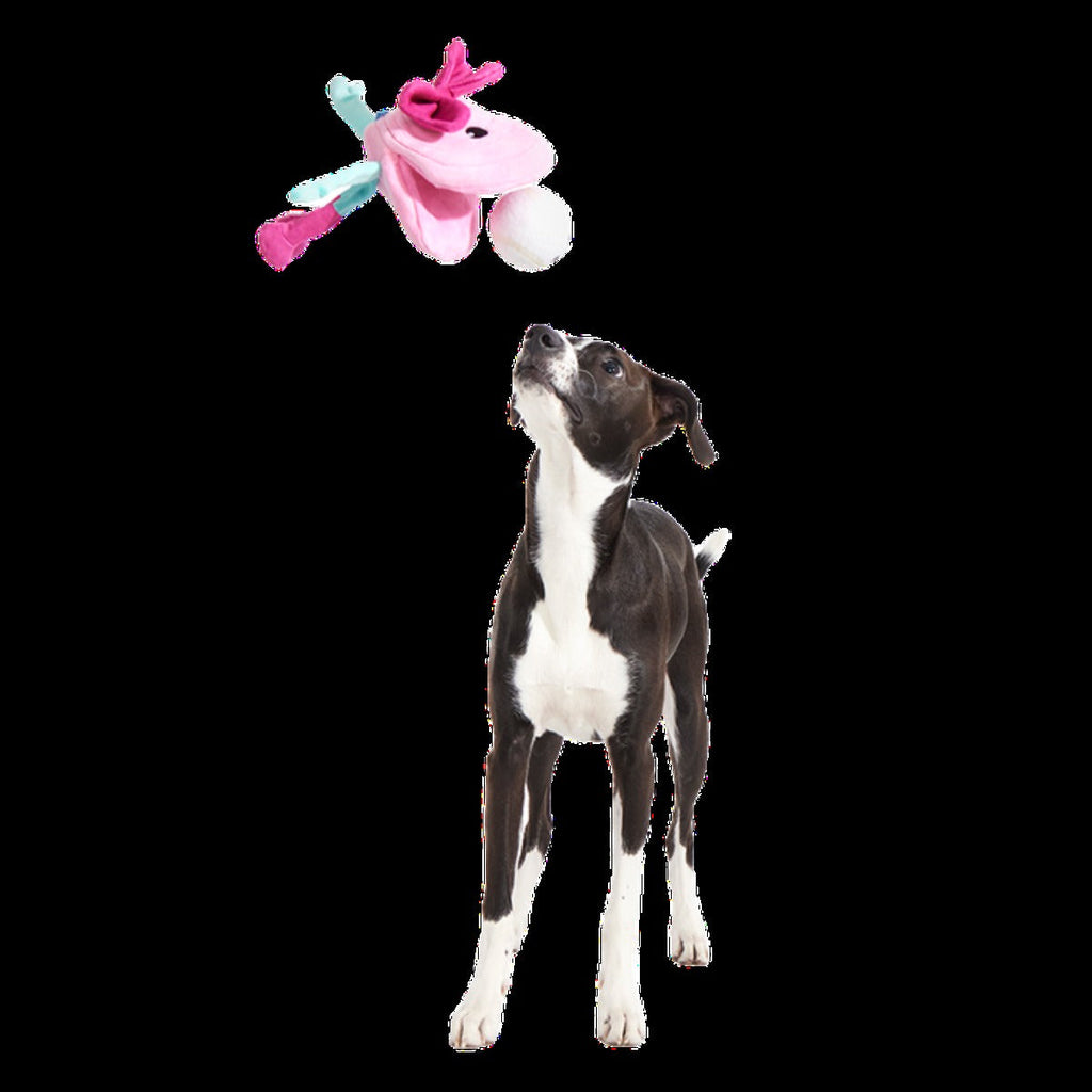 Clamantha Plush Multi-Part + Fetch + Enrichment Dog Toy