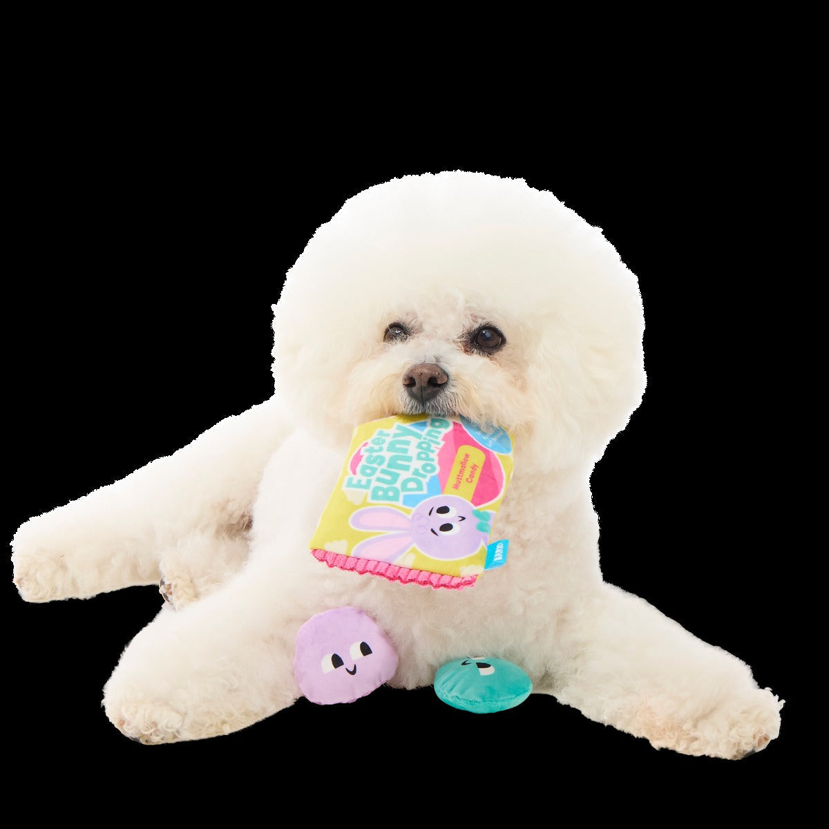 Easter Bunny Droppings Plush Multi-Part + Enrichment Dog Toy