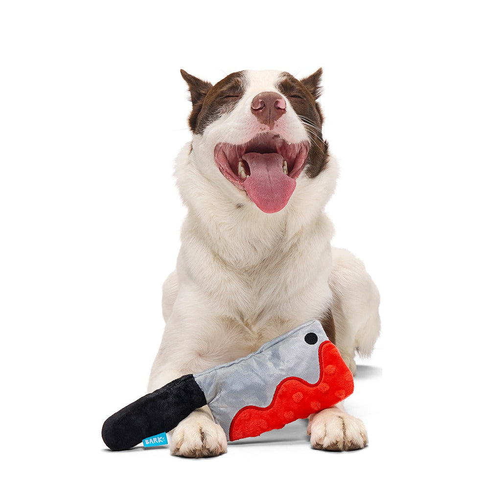 Squeakopath Knife Plush Tug Dog Toy