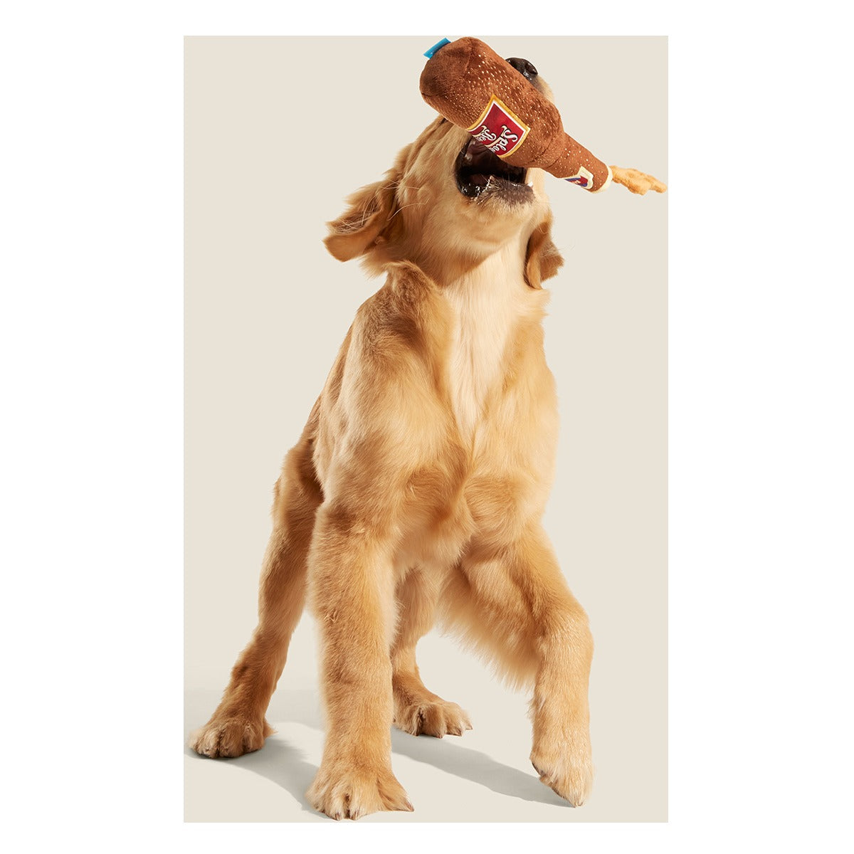 Old Fashioned Sploot Beer Plush Tug Dog Toy