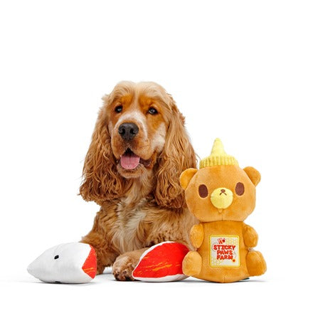 Squeaky New Year Bundle Plush Multi-Part Dog Toy