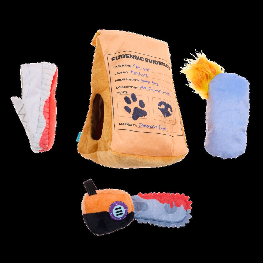 Buried Evidence Plush Multi-Part + Enrichment Dog Toy