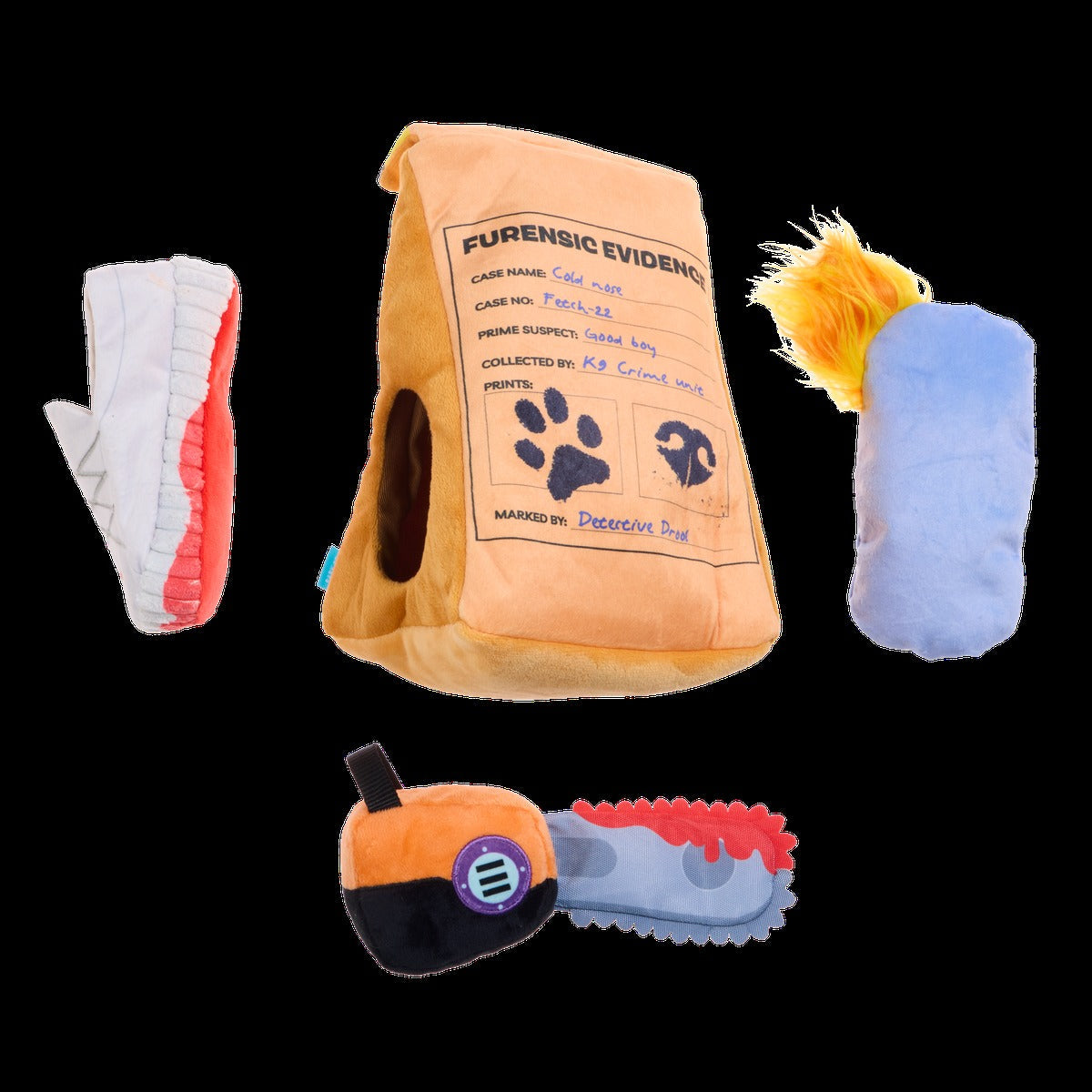 Buried Evidence Plush Multi-Part + Enrichment Dog Toy